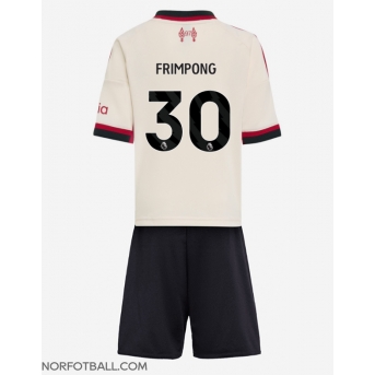 Billige Fotballdrakt Liverpool Jeremie Frimpong #30 Replika Bortedraktsett Barn 2025-26 Kortermet (med bukser)